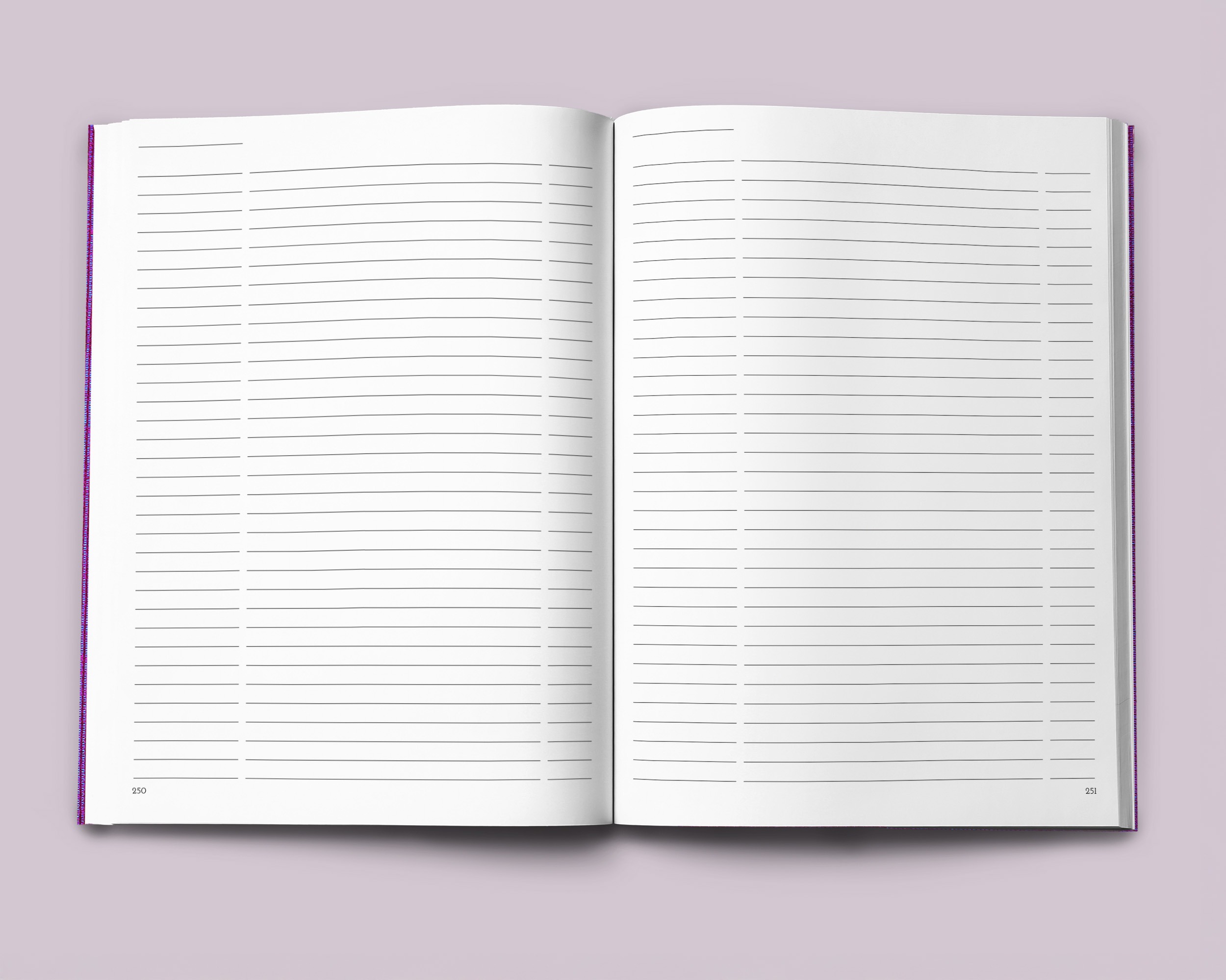 Doppelseitenansicht: Liste 1